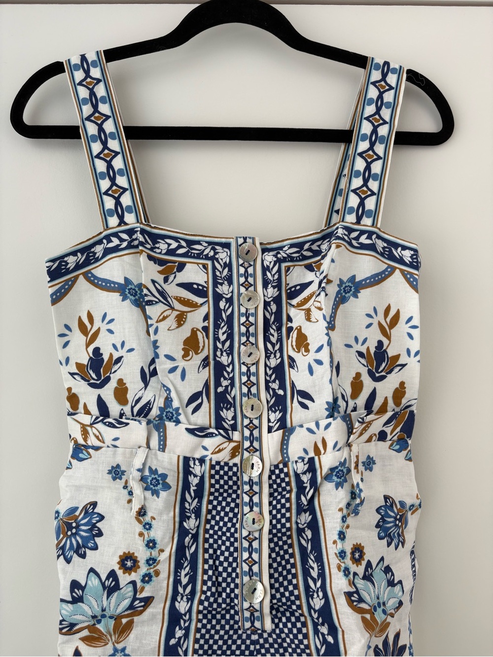 NWOT Farm Rio Off-White Ana Tapestry Lenzing™ Ecovero™ Euroflax™ Romper S - Picture 3 of 16